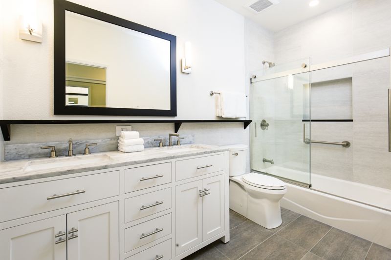 Floating Vanities and Open Shelving